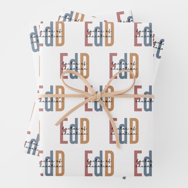 EdD Doctor Of Education Graduation Wrapping Paper Sheet (In situ)