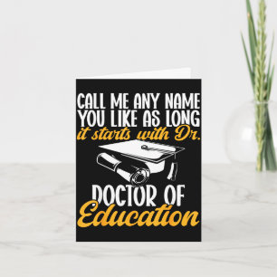 Edd doctorate graduation doctor of education  card