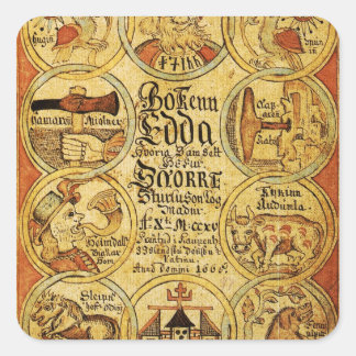 Edda Norse Mythology Square Sticker