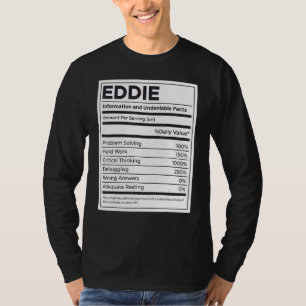 Eddie Nutrition Information Problem Solving Hard T-Shirt