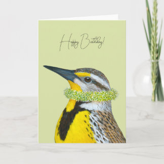 Eddie the meadowlark birthday card