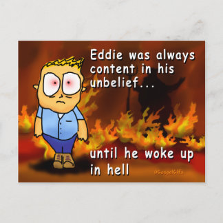 Eddie Wakes Up in Hell Postcard
