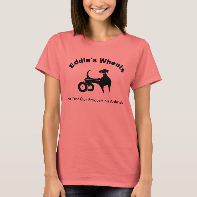 Eddie's Wheels Womens Ringer Light T-Shirt (Front)