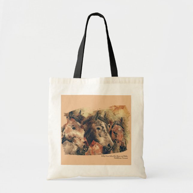 Eddy Farm School for Horse and Rider Tote Bag (Front)