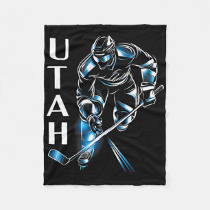 Eddy's Canyon Hockey Uni-adult Utah Hockey Fleece Blanket
