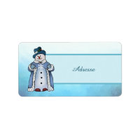 Edeler Schneemann Adressaufkleber