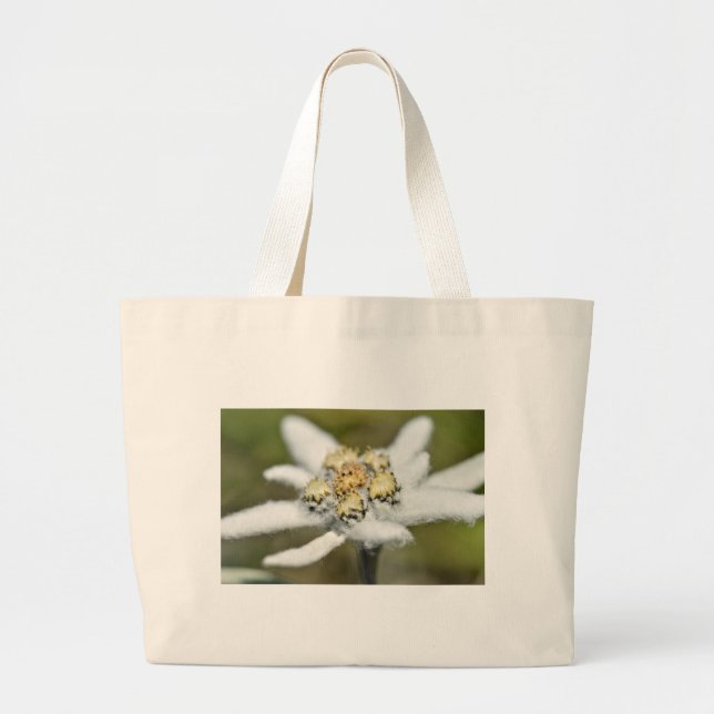 Edelweiss Alpine flower Large Tote Bag (Front)