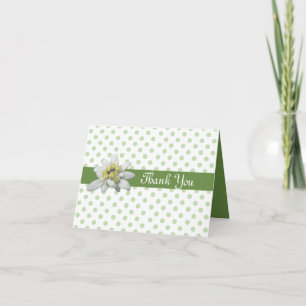 Edelweiss and Polka Dots Wedding Thank You