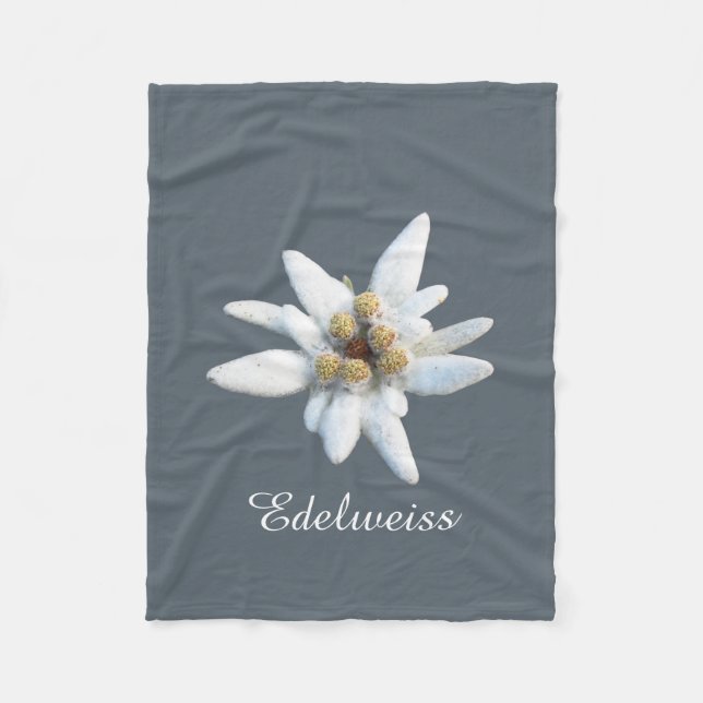 Edelweiss Bloom Fleece Blanket (Front)