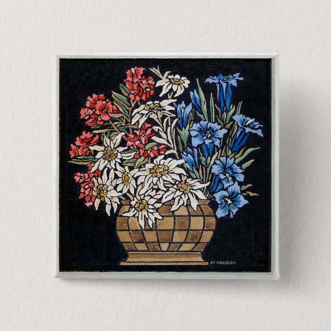 Edelweiss Bouquet Pin (Front)