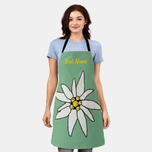Edelweiss Chalet Flower Retro Huts Vintage Alm Apron
