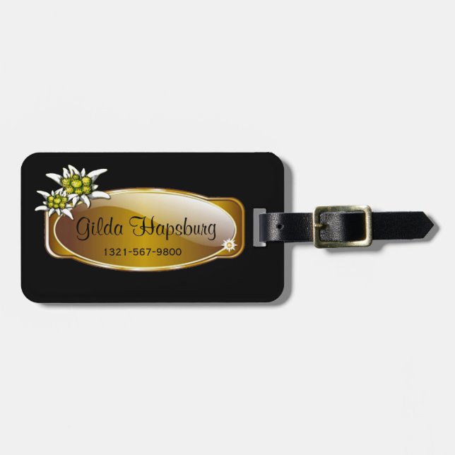 Edelweiss Custom Luggage Tag (Front Horizontal)