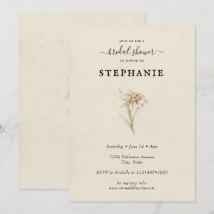 Edelweiss Floral Bridal Shower Invitation