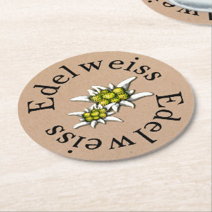 Edelweiss Floral Paper Coasters