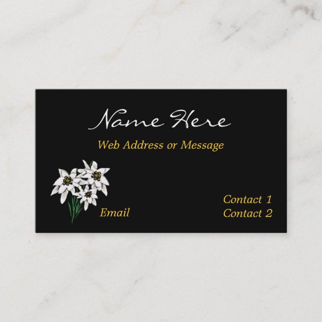 Edelweiss Flower Business / Calling Cards (Front)