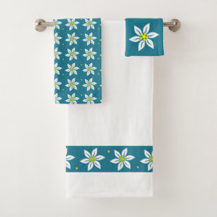 Edelweiss Flowers Bath Towel Set