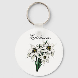 Edelweiss Flowers Key Ring