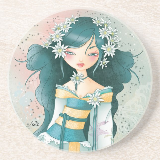 Edelweiss Geisha Coaster (Front)