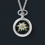 Edelweiss Necklace Watch<br><div class="desc">In German, “edel” means noble and “weiss” means white. Edelweiss symbolises devotion, noble purity, courage, daring, freedom, and the ability to overcome adversity. Edelweiss grows in some of the toughest alpine conditions in the world. Be inspired by this little plant knowing that you have been given special gifts and talents,...</div>
