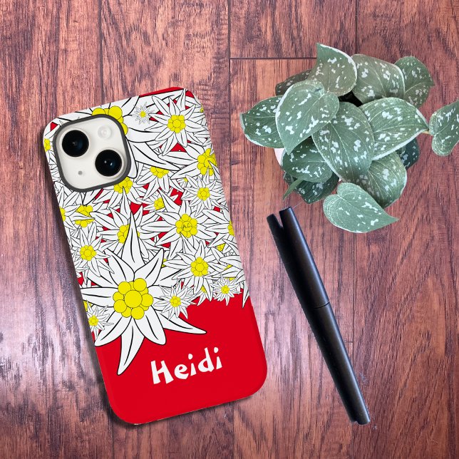 Edelweiss personalised red phone case (Creator Uploaded)