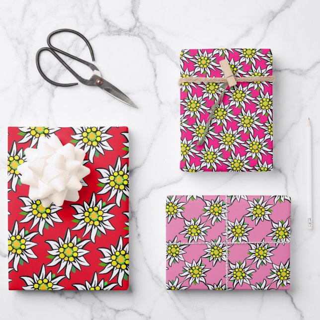 Edelweiss pure  wrapping paper sheet (Front)