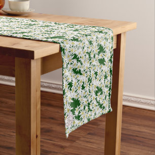 Edelweiss Sound of Music Flower Hand-Illustrated  Long Table Runner