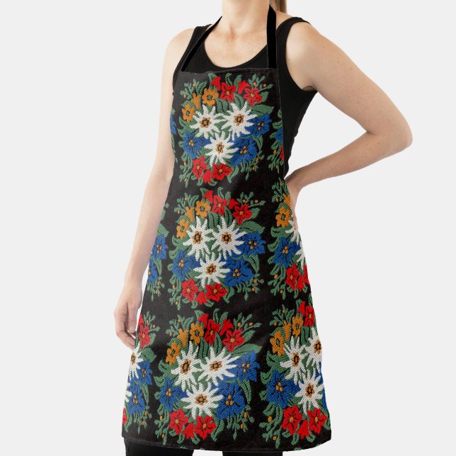 Edelweiss Swiss Alpine Flower Apron (Insitu)