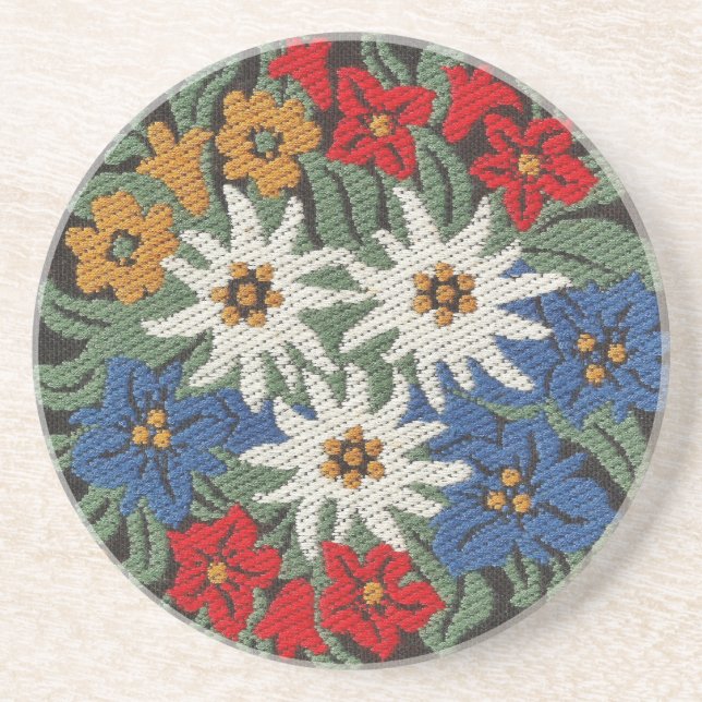 Edelweiss Swiss Alpine Flower Coaster (Front)