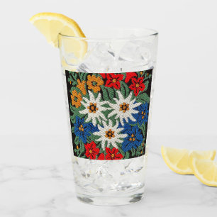 Edelweiss Swiss Alpine Flower Glass