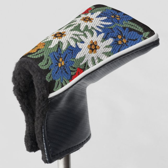Edelweiss Swiss Alpine Flower Golf Head Cover (3/4 Front)