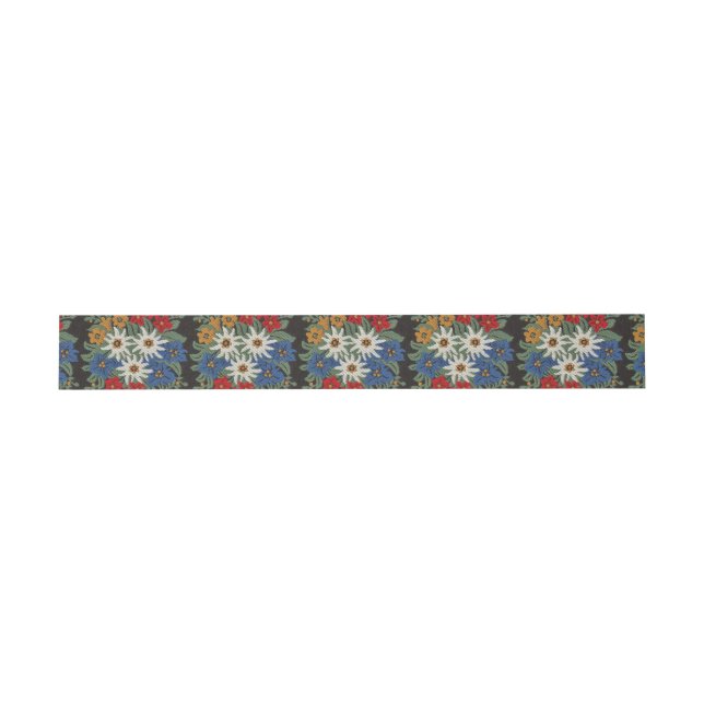 Edelweiss Swiss Alpine Flower Invitation Belly Band (Flat)