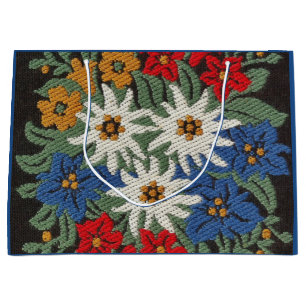 Edelweiss Swiss Alpine Flower Large Gift Bag