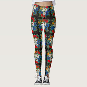 Edelweiss Swiss Alpine Flower Leggings