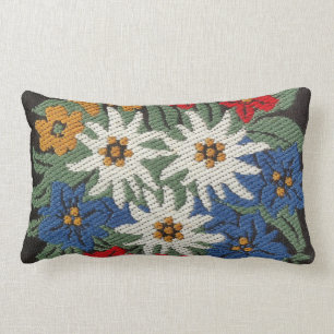 Edelweiss Swiss Alpine Flower Lumbar Cushion
