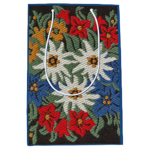 Edelweiss Swiss Alpine Flower Medium Gift Bag