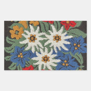 Edelweiss Swiss Alpine Flower Rectangular Sticker