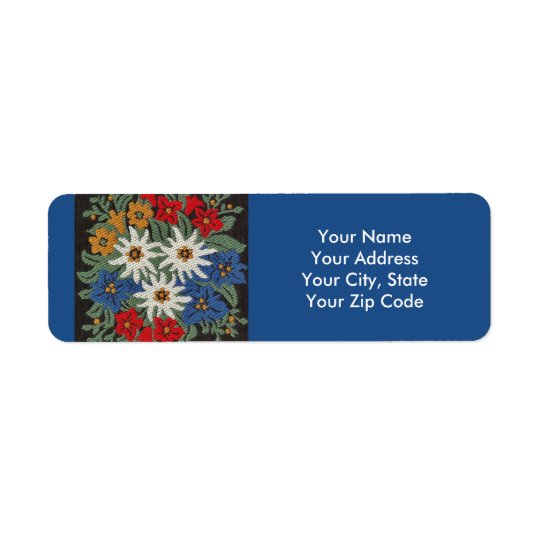 Edelweiss Swiss Alpine Flower Return Address Label