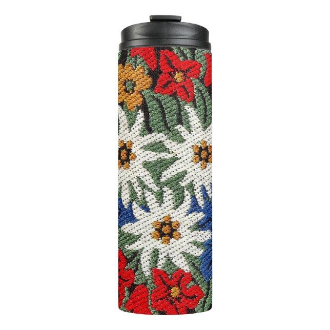 Edelweiss Swiss Alpine Flower Thermal Tumbler (Front)