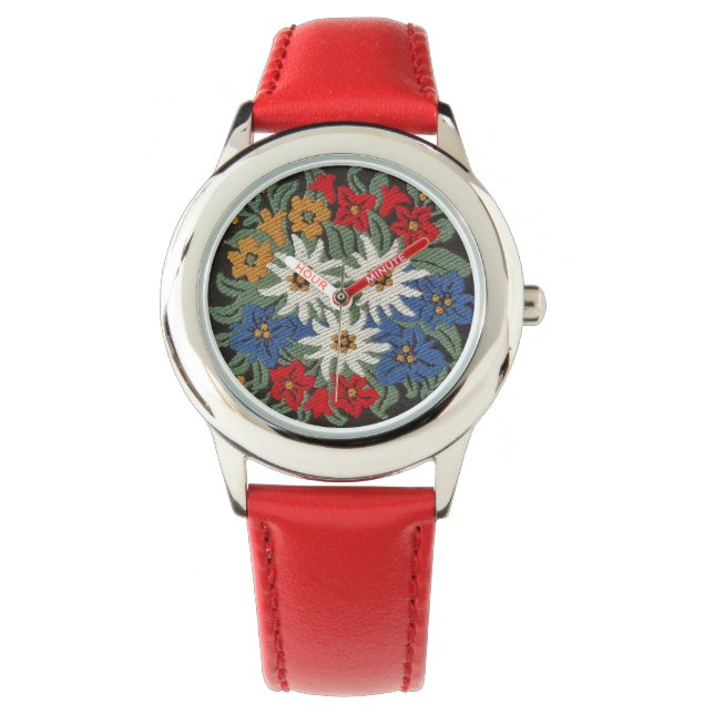 Edelweiss Swiss Alpine Flower Watch (Front)