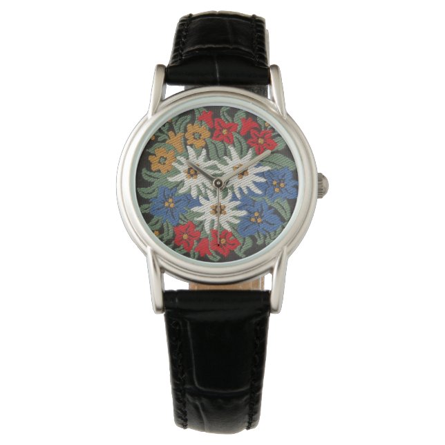 Edelweiss Swiss Alpine Flower Watch (Front)