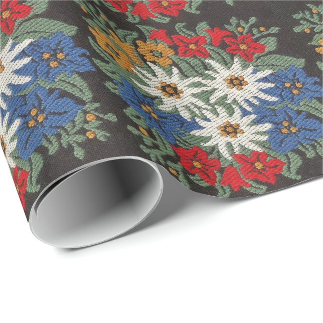 Edelweiss Swiss Alpine Flower Wrapping Paper (Roll Corner)