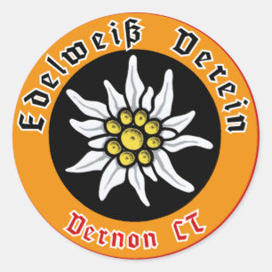 edelweiss verein vernon ct classic round sticker