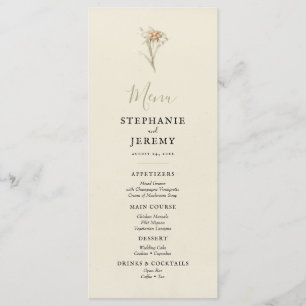 Edelweiss Vintage Floral Menu