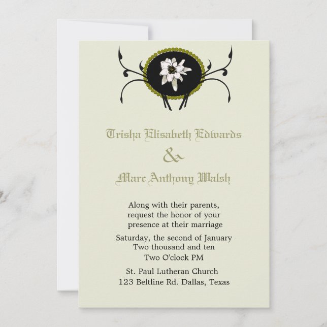 Edelweiss Wedding Invitation (Front)