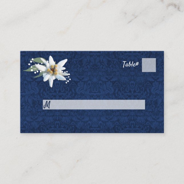 Edelweiss Wedding Place Place Card (Front)
