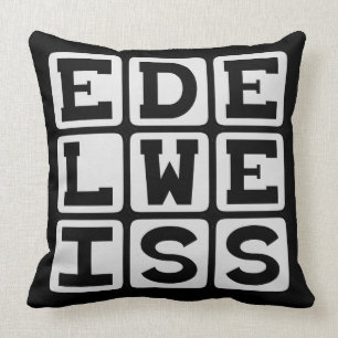 Edelweiss, White Flower Cushion