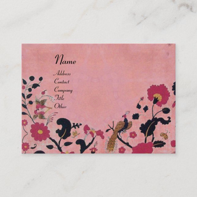 EDEN, antique red pink Business Card (Front)