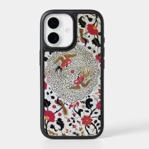 EDEN / ELEGANT RED BLACK WHITE FLOWERS AND BIRDS i