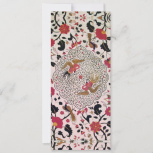 EDEN Flowers And Birds Black Red Pink Floral Announcement