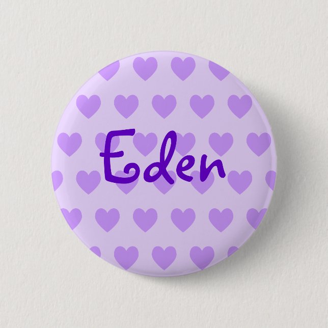 Eden in Purple 6 Cm Round Badge (Front)